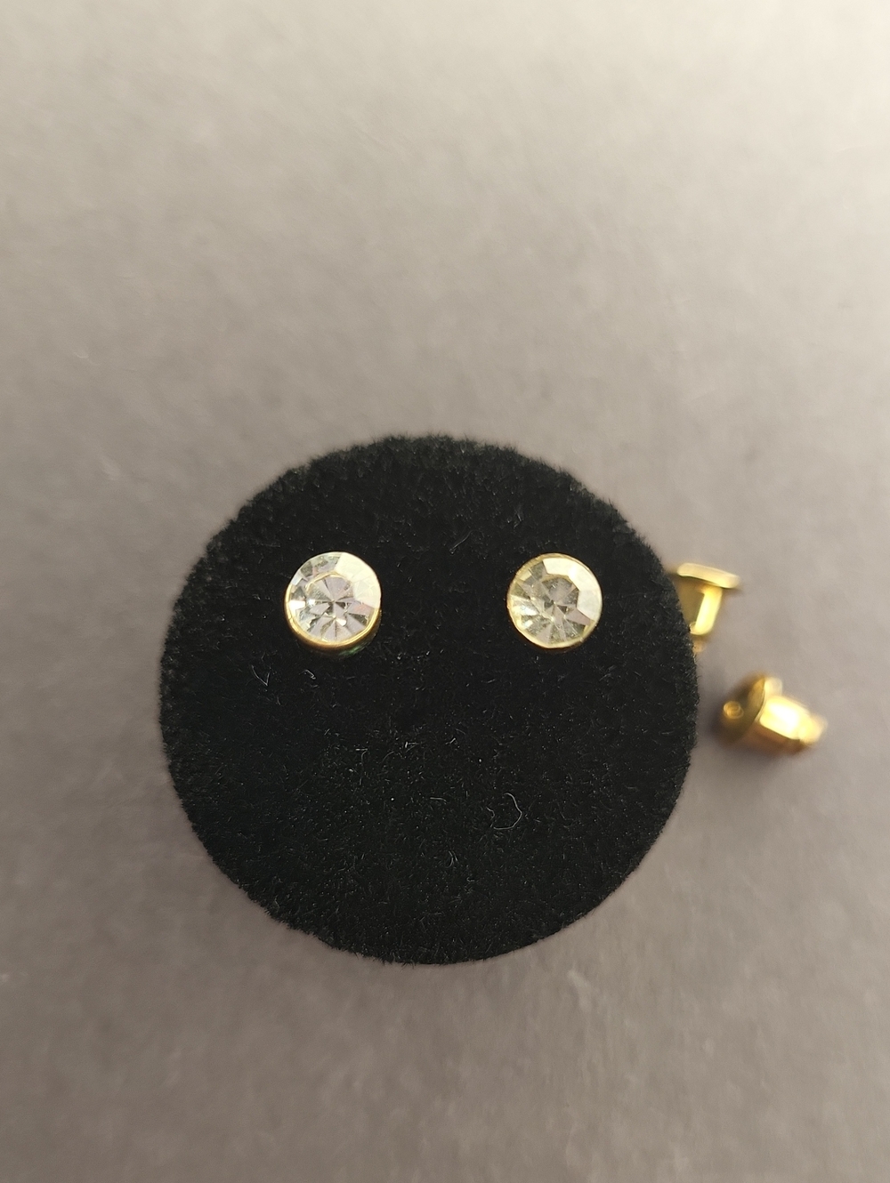 Gold Crystal Stud Earrings
